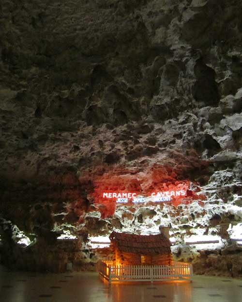 Also, the cave was once used as a hiding place by Jesse James.